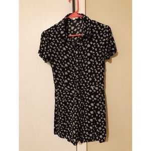 Floral Button-up Romper